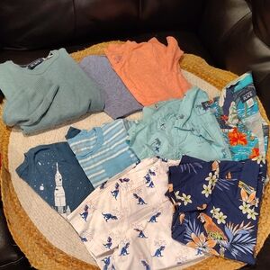 The Children's Place Vibrant Blue and Orange Short Sleeve Tees